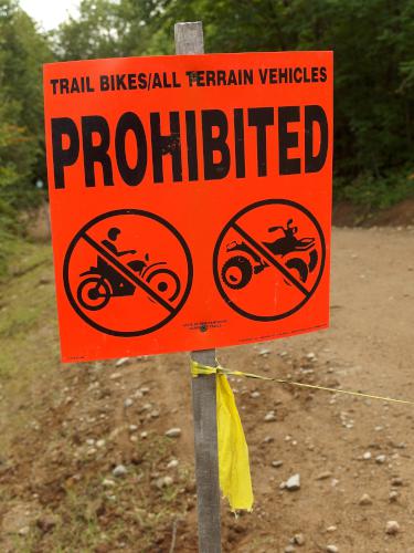 prohibited sign at Sugar Mountain in northern New Hampshire