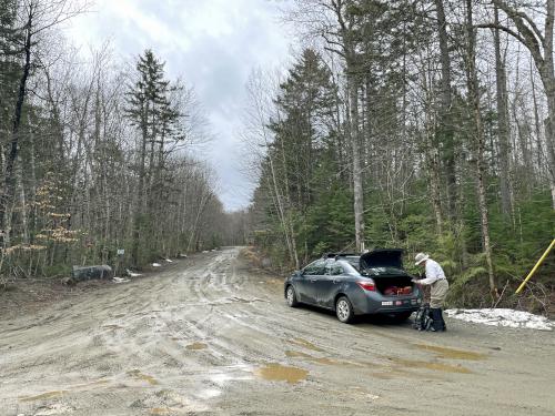 parking in April at Sugar Hill in western NH