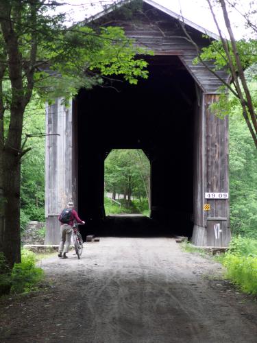 covered bridge on the Sugar River Rail Trail near Newport New Hampshire