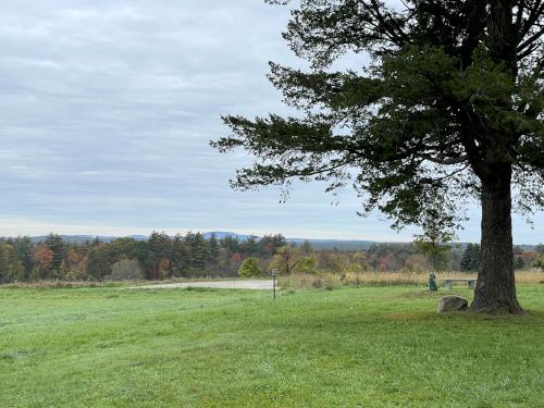 view in October of Mount Wachusett across The General Field near Surrenden Farms in northeast MA