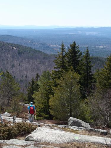 John hiking down from Swett Mountain in New Hampshire