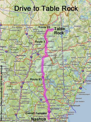 Table Rock drive route