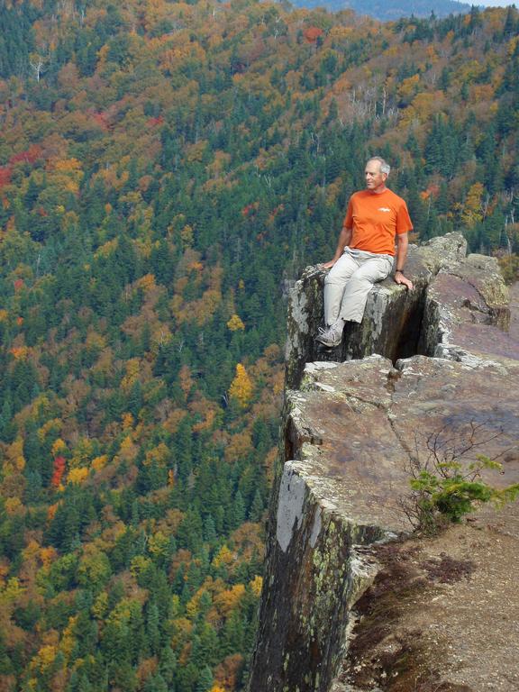 hiker on Table Rock in New Hampshire
