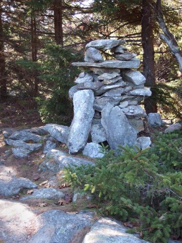 elaborate cairn along the trial to Temple Mountain in southern New Hampshire
