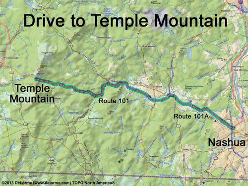 Temple Mountain drive route