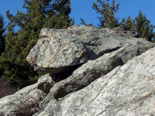 frog-like stone on Temple Mountain in southern New Hampshire