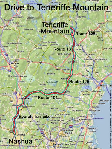 Teneriffe Mountain drive route