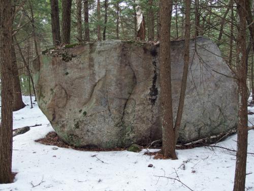boulder at Terninko Boulder Loop Trail in New Hampshire