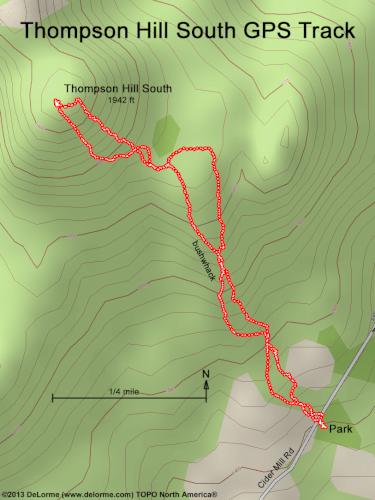 GPS track at Thompson Hill South in New Hampshire