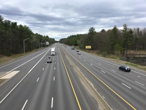 traffic on the Everett Turnpike as seen from Tinker Road in southern New Hampshire