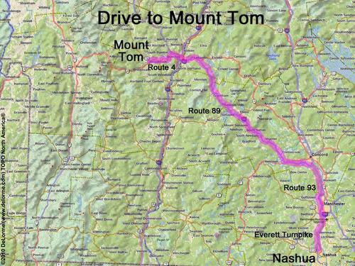 Mount Tom drive route