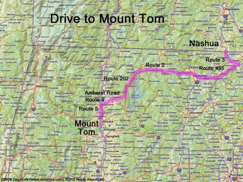 Mount Tom drive route