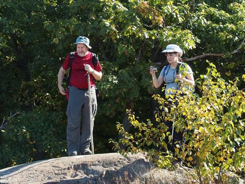 John and Elaine enjoy the view on the Metacomet-Monadnock Trail to Mount Tom in western Massachusetts
