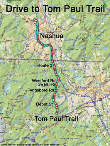Tom Paul Trail drive route