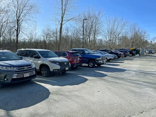 parking in February at Tom Paul Trail in northeast MA