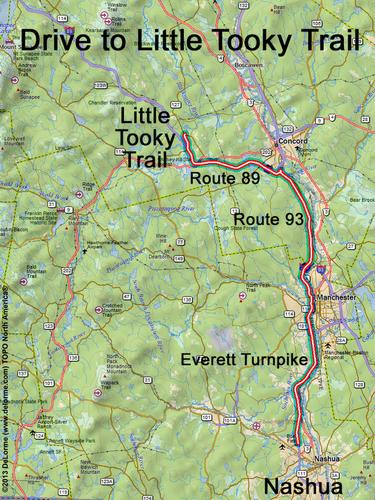 Little Tooky Trail drive route