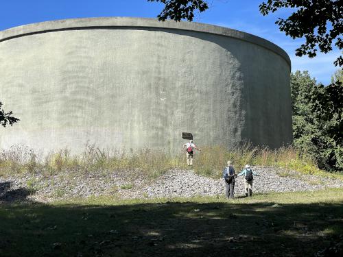 water tower in September on Oak Hill near Tophet Chasm in northeastern Massachusetts