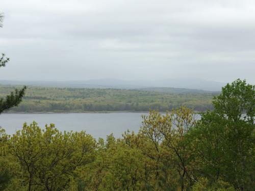 view from the summit of Tower Hill at Tower Hill Botanic Garden in eastern Massachusetts