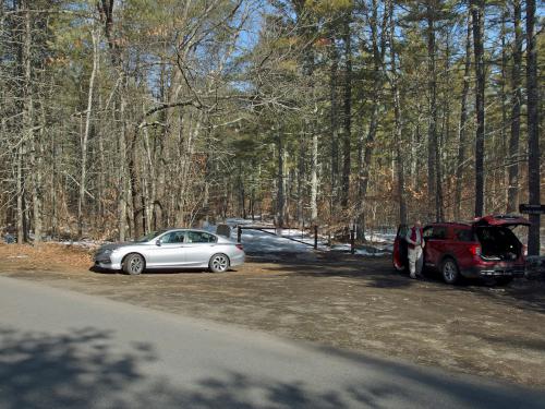 parking in March at Townsend State Forest in northeast Massachusetts