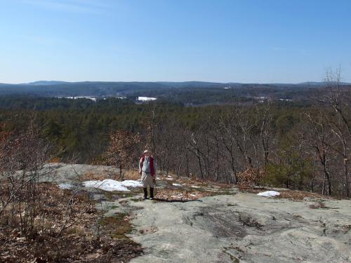 view west in March at Townsend State Forest in northeast Massachusetts