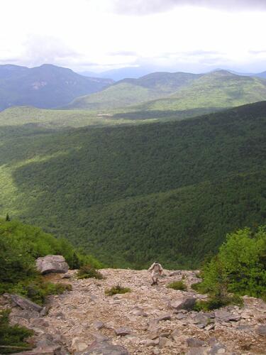 view from the slide up North Tripyramid in New Hampshire