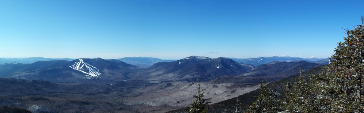 A view of Mount Tecumseh and the Osceolas as seen from the summit of Middle Tripyramed in NH on February 2010