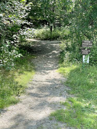 trail in July to Tryon Mountain near Freeport in southern Maine