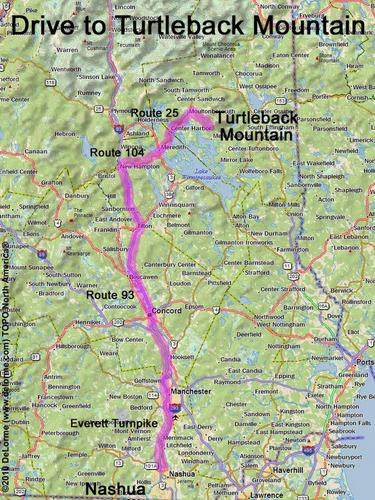 Turtleback Mountain drive route