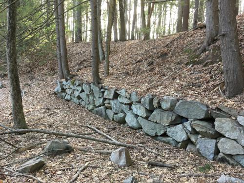 wall in April at Twin Bridge Park in southern New Hampshire