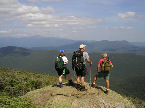 hikers on North Twin Mountain in New Hampshire