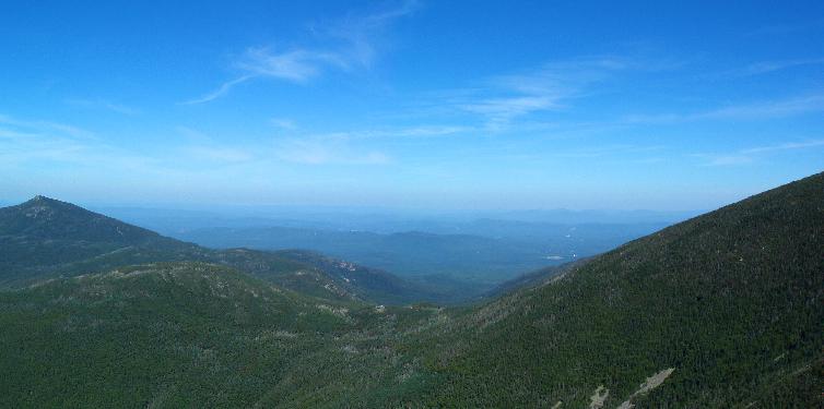A view of Garfield Ridge as seen from the summit of Southwest Twin Mountain in NH on August 2005