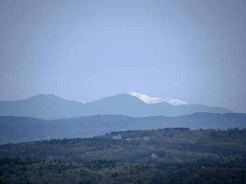 view of Mount Washington from North Uncanoonuc Mountain in New Hampshire