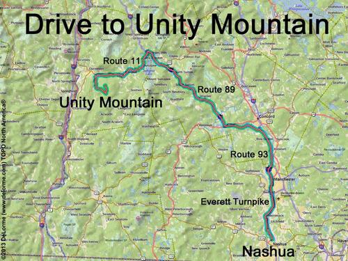 Unity Mountain drive route