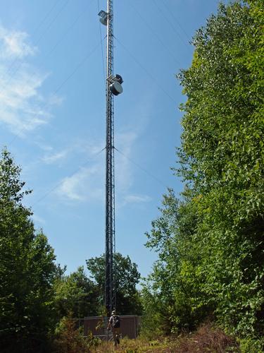 communications tower on the shoulder of Unity Mountain in southwestern New Hampshire