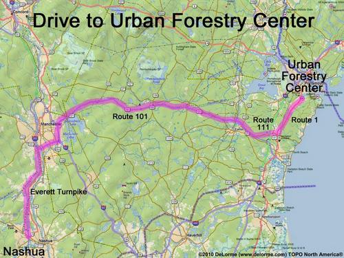 Urban Forestry Center drive route