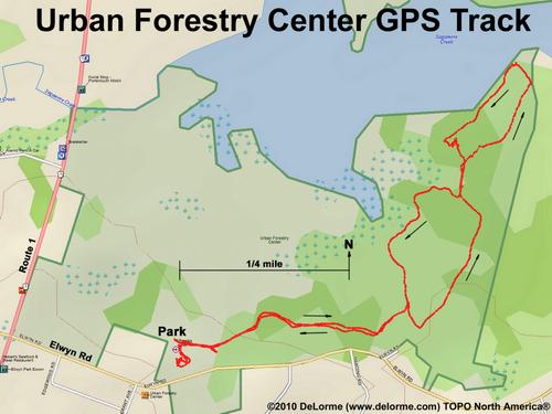 Urban Forestry Center GPS Track in New Hampshire