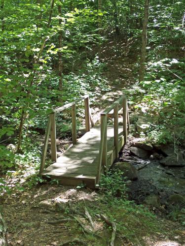 footbridge at Valley Lane Town Forest at Kingston in southern New Hampshire