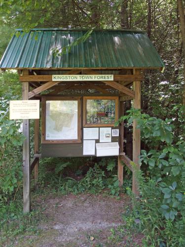 kiosk at Valley Lane Town Forest at Kingston in southern New Hampshire