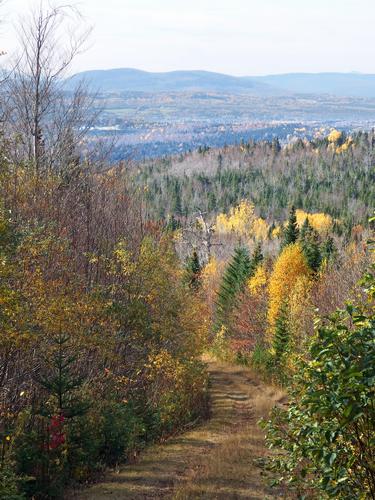 view in late October from the access road to Van Dyck Mountain in New Hampshire