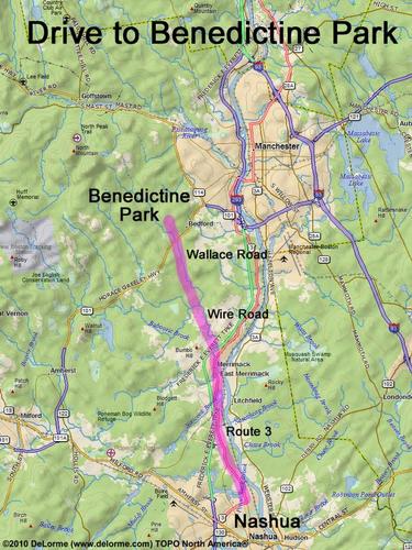 Benedictine Park drive route