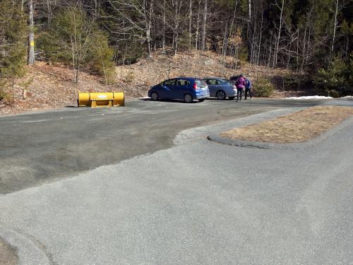 parking in March at Velvet Rocks Peak in southwest New Hampshire