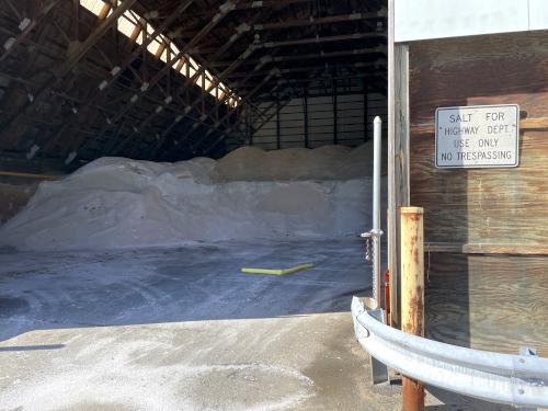 salt barn in February at Veterans Memorial Complex near Westford in northeast MA