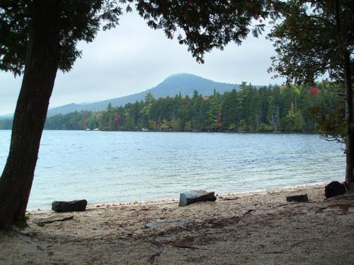 view of Victor Head from Christine Lake in New Hampshire