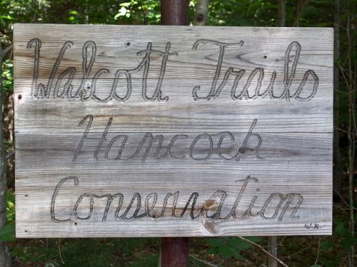 entrance sign at Walcott Trails in southern New Hampshire