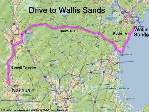 Wallis Sands drive route