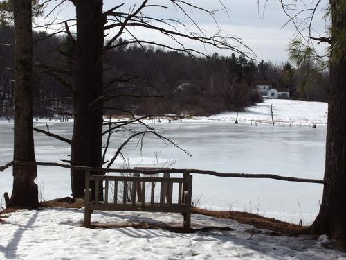 view of Otter Pond at Wachusett Meadow Wildlife Sanctuary in Massachusetts