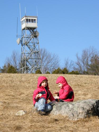 small hikers at Ward Reservation in Massachusetts
