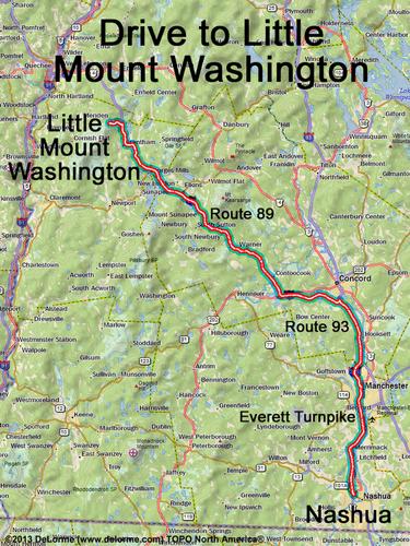 Little Mount Washington drive route