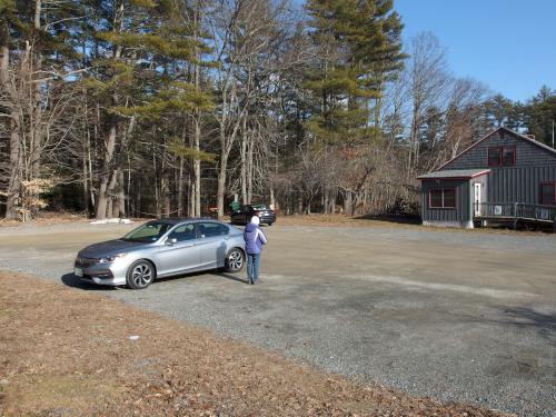 parking in January at Wason Pond in southern New Hampshire