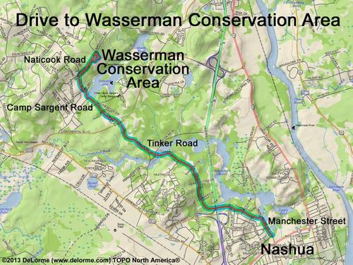 Wasserman Conservation Area drive route